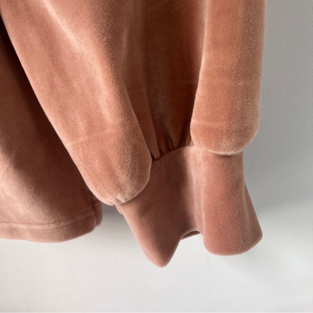 Sahalie Dusty Rose Velvet Sweatshirt Large - Picture 4 of 7